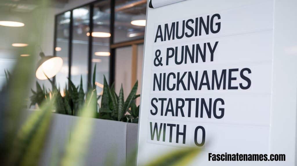 Amusing & Punny Nicknames Starting With O