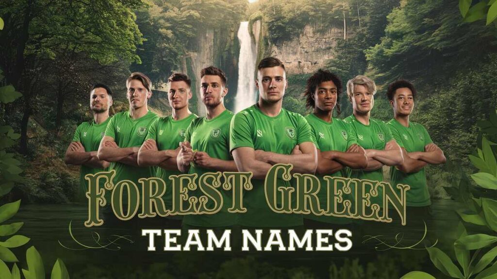 A collection of creative team name inspired by the color forest green, perfect for sports or group activities.