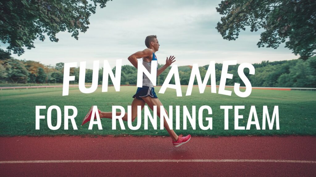 A collection of quirky and original for running teams, emphasizing the fun and uniqueness of group athletics.