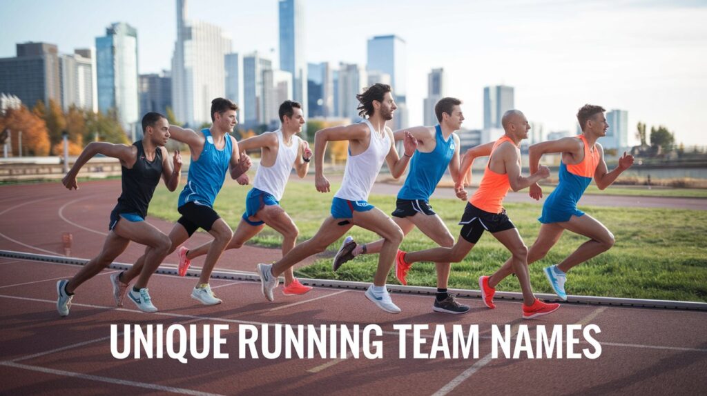 A collection of quirky and original names for running teams, emphasizing the fun and uniqueness of group athletics.