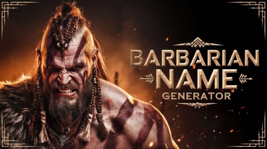 A creative barbarian name generator inspired by the God of War universe, perfect for epic character creation.