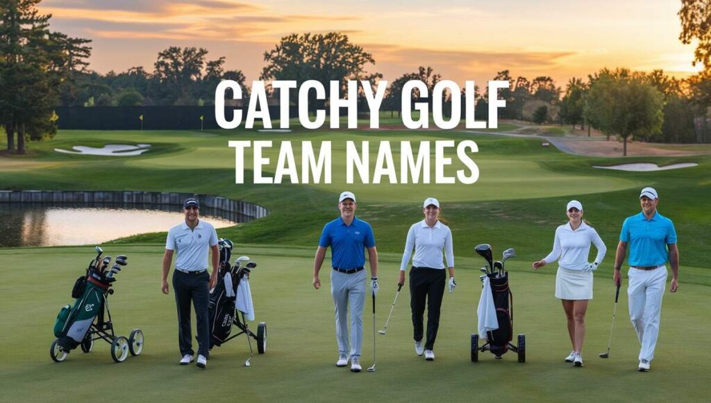 A vibrant collection of unique golf team names, perfect for adding personality and flair to any golf outing or tournament.