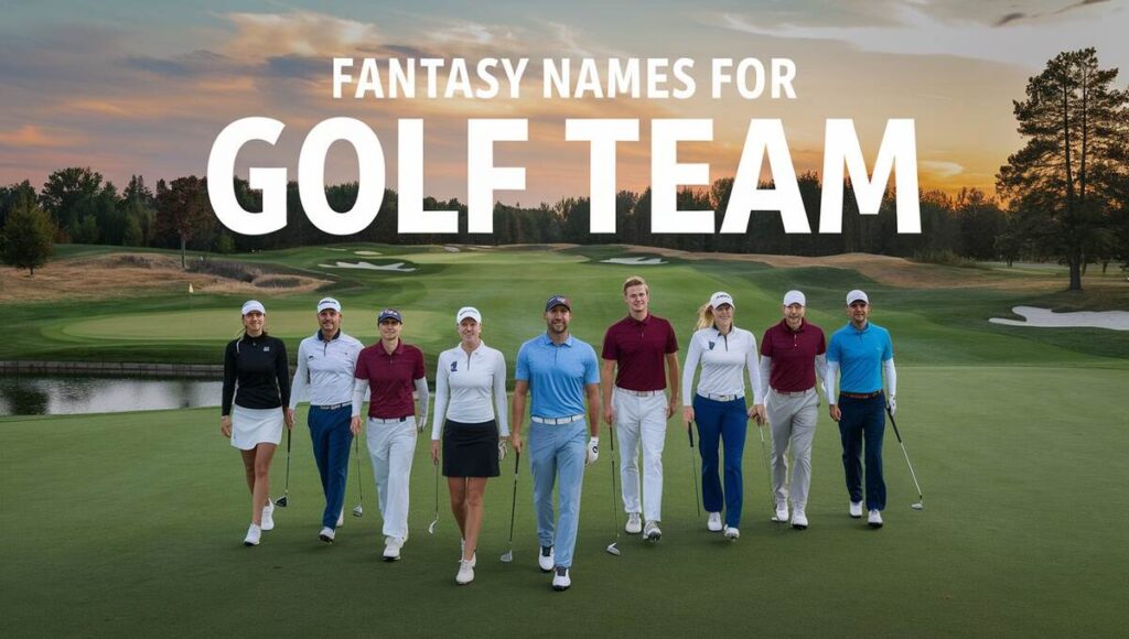 A creative list of fantasy-themed names for a golf team, showcasing unique and imaginative titles.