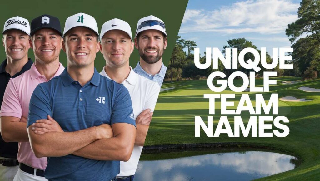 A collection of distinctive golf team names, emphasizing creativity and teamwork in the sport of golf.