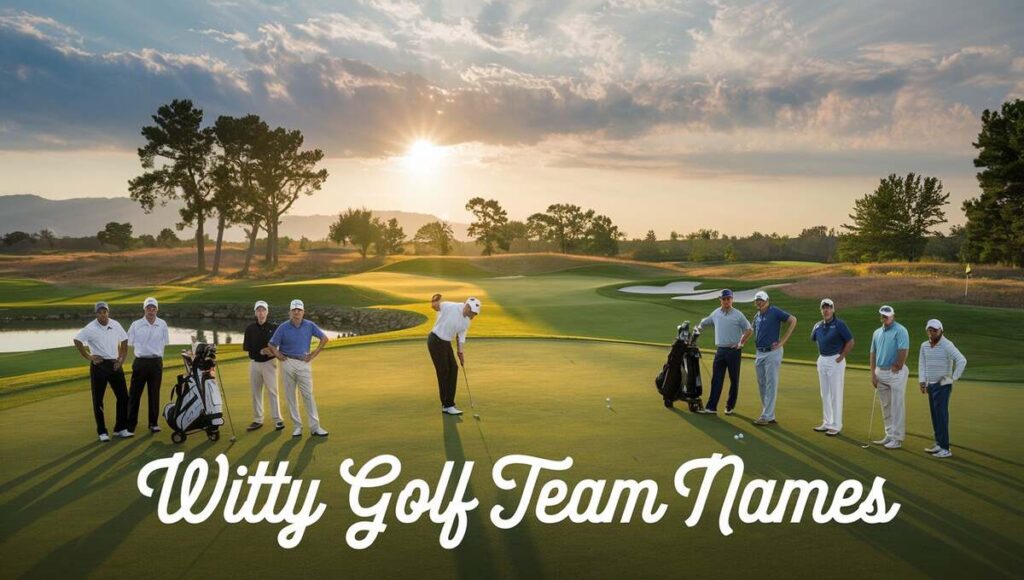 An assortment of witty golf team names, emphasizing creativity and humor in the game of golf.