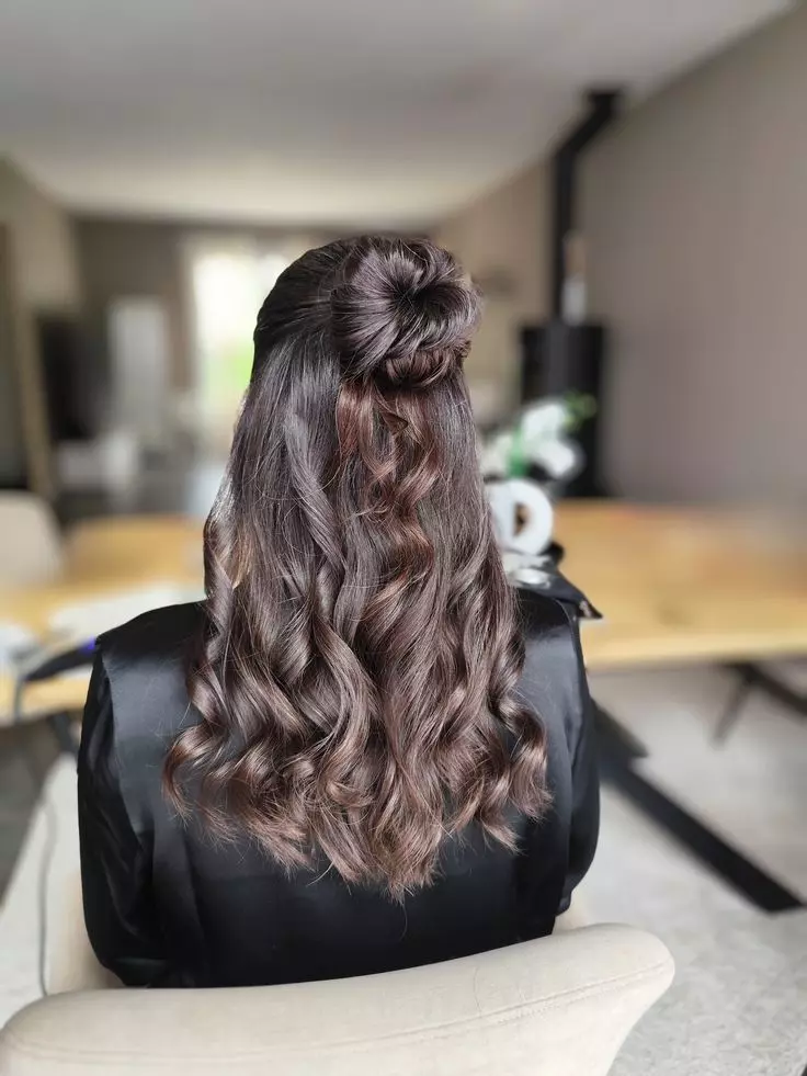 Half Up Bun