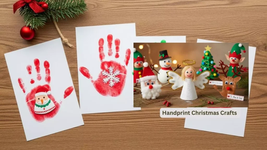 Simple Handprint Christmas Crafts to Make at Home