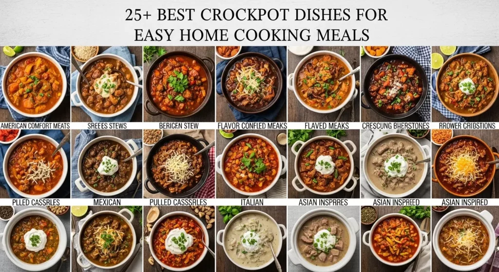 25+ best crockpot dishes for easy home cooking meals