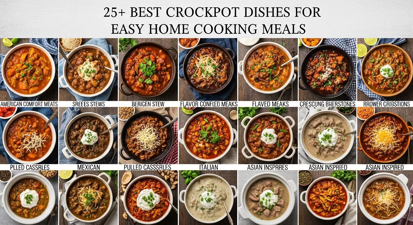 25+ best crockpot dishes for easy home cooking meals