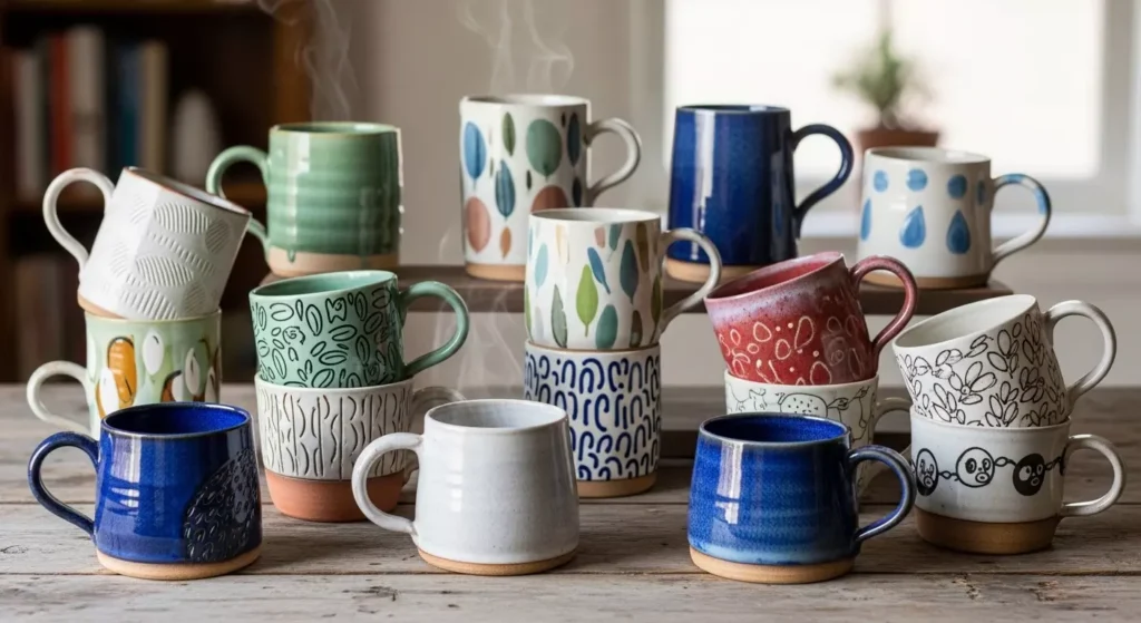 20+ Handmade Mug Unique Ceramic Coffee Cup for Daily Use