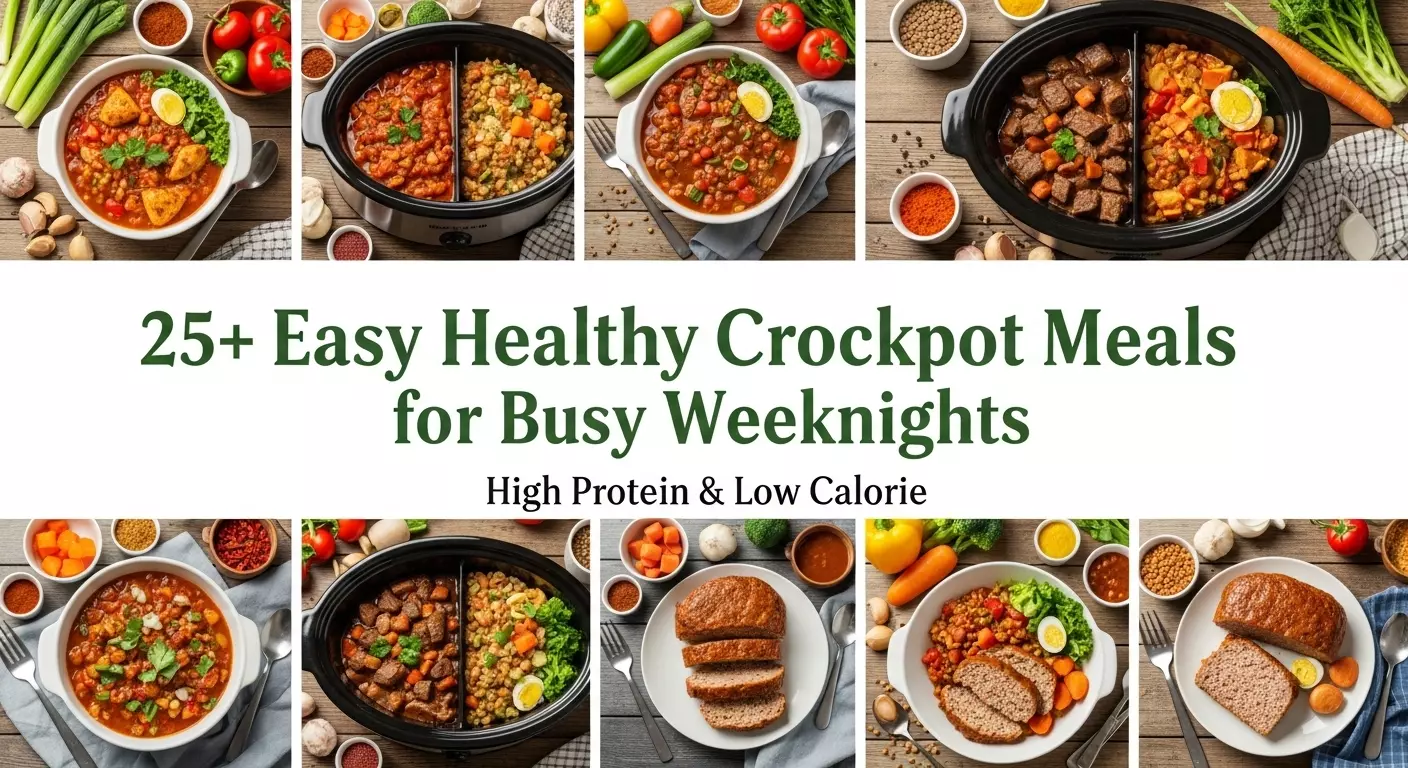 25+ Easy Healthy Crockpot Meals for Busy Weeknights High Protein and Low Calorie