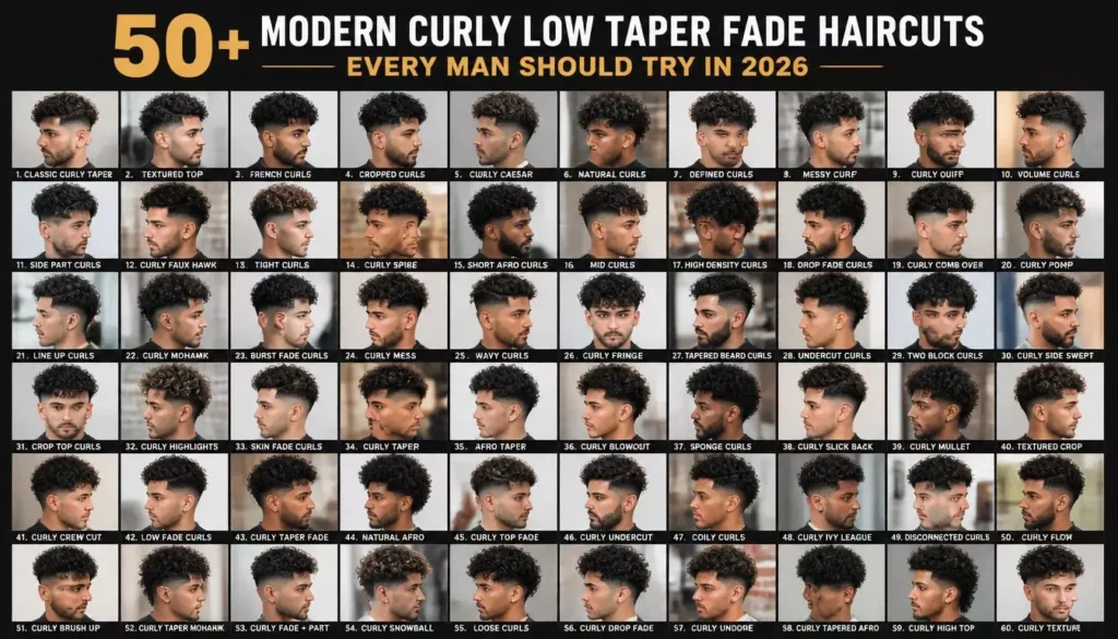 50+ Modern Curly Low Taper Fade Haircuts Every Man Should Try in 2026