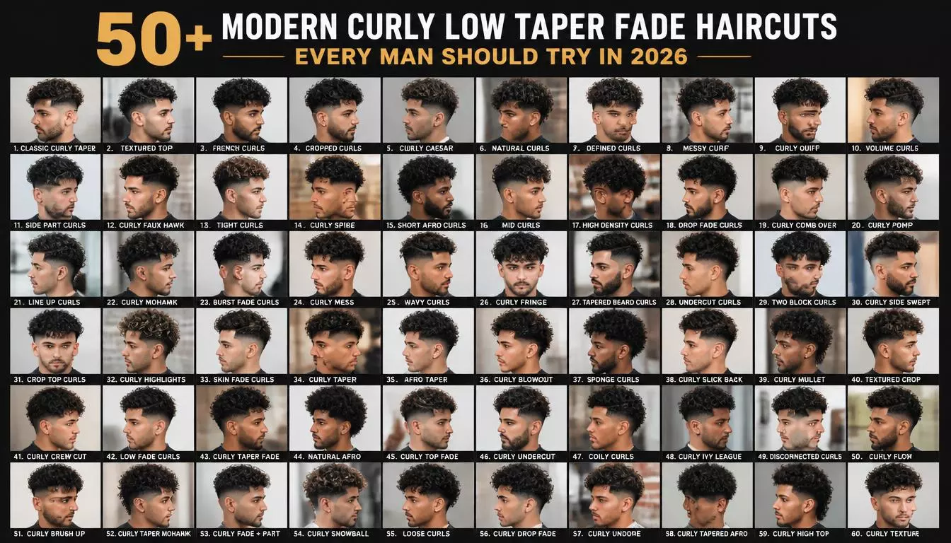 50+ Modern Curly Low Taper Fade Haircuts Every Man Should Try in 2026Â
