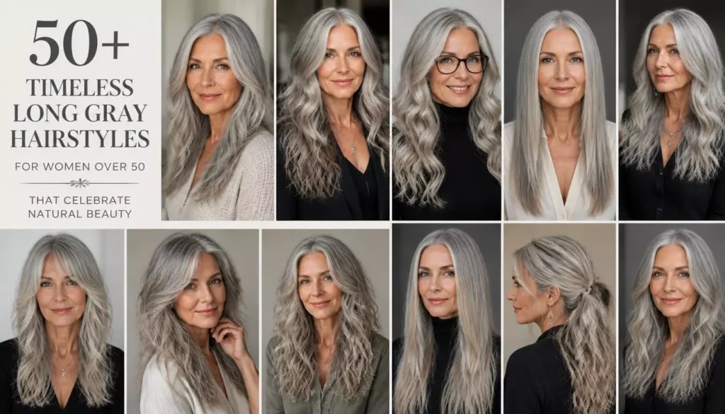50+ Timeless Long Gray Hairstyles for Women Over 50 That Celebrate Natural Beauty