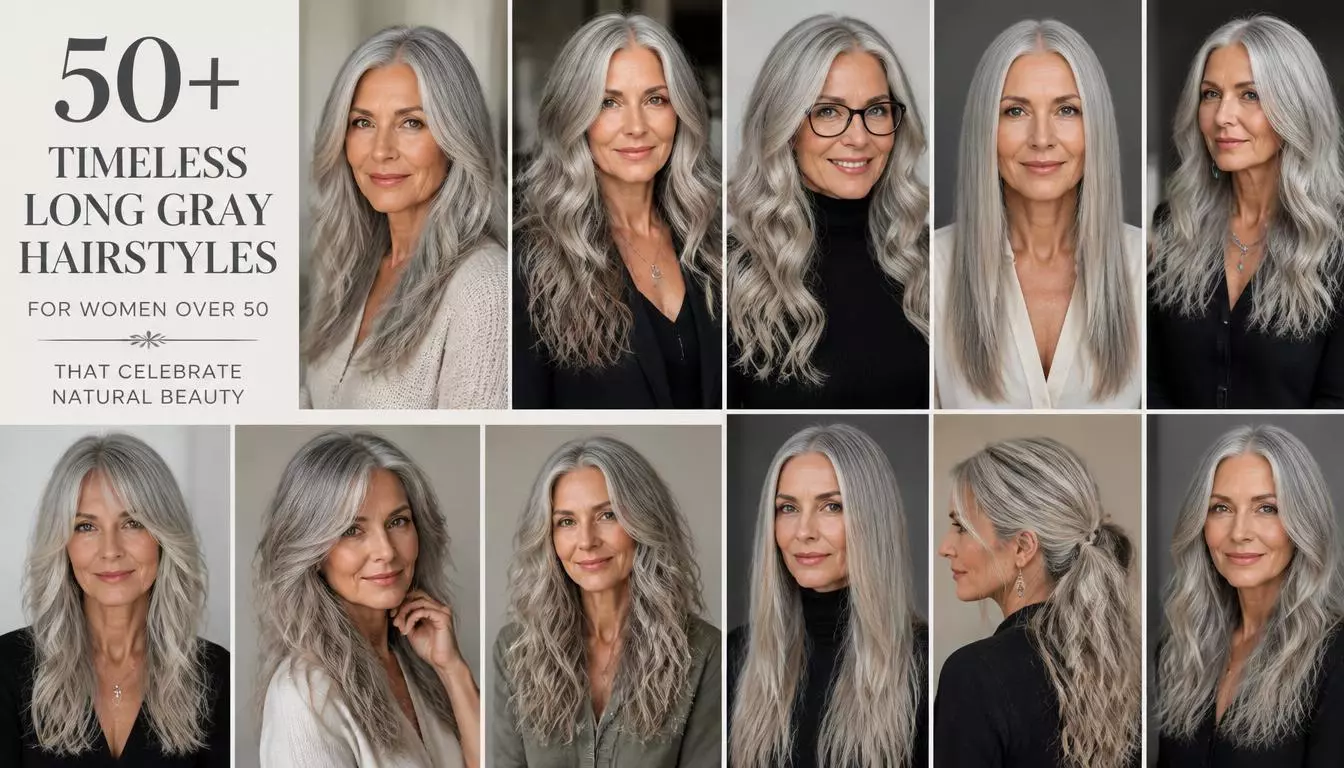 50+ Timeless Long Gray Hairstyles for Women Over 50 That Celebrate Natural BeautyÂ